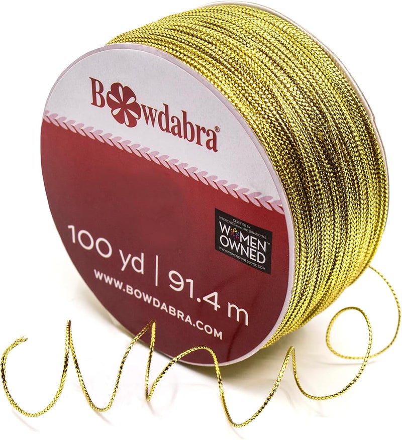 Bowdabra مجموعة صانع الأقواس، صانع أقواس صغير و100 ياردة من السلك الذهبي - Image 5